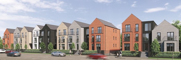An image of a new housing development