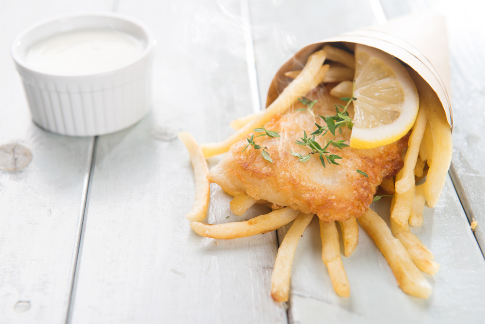 An image of fish and chips